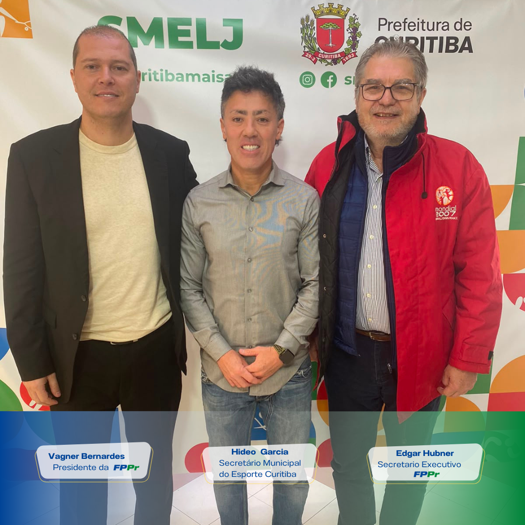 Secretário Municipal do Esporte de Curitiba recebe dirigentes da Federação de Padel do Paraná
